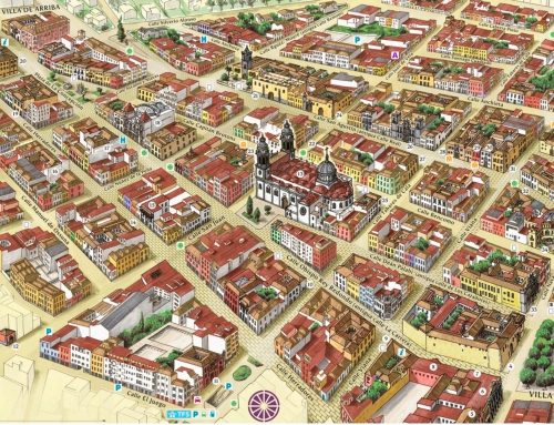 Map of the historical center of La Laguna